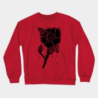 OLD IS COOL BLACK ROSE Crewneck Sweatshirt